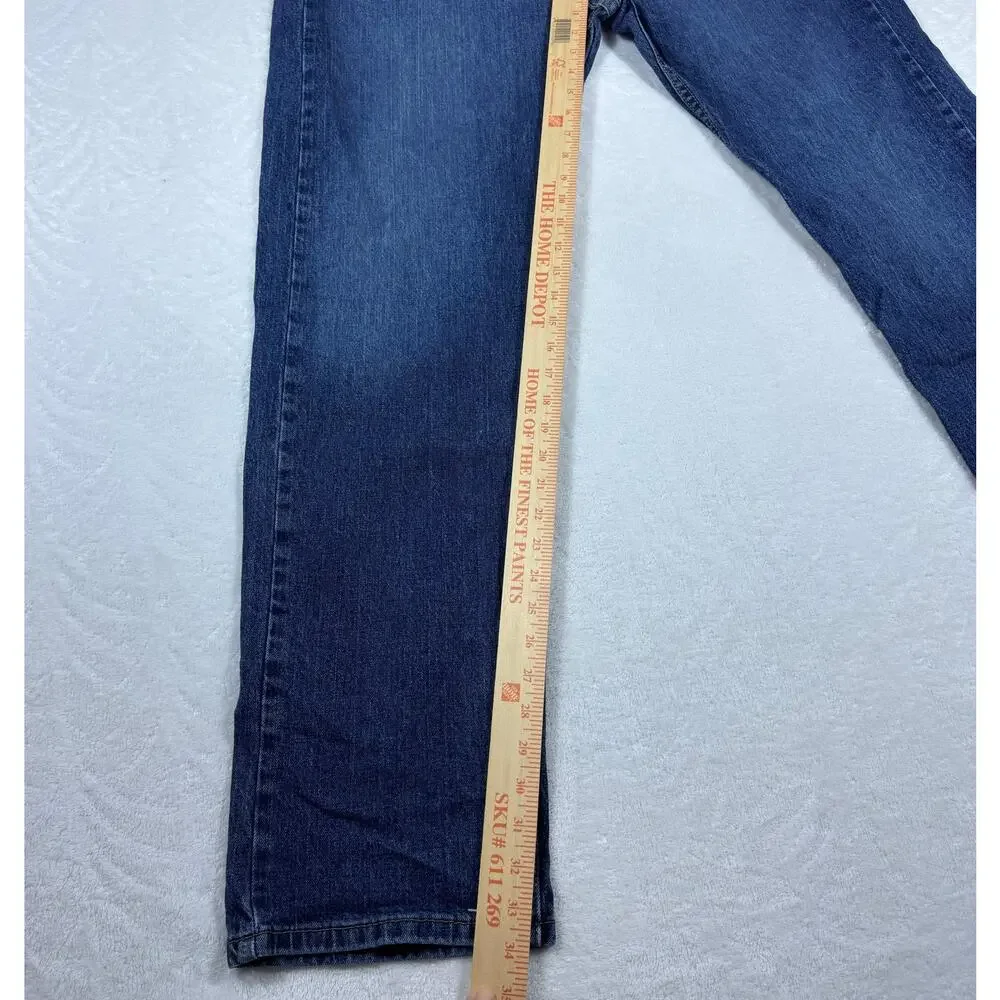 Levi's 505 Regular Fit Men's W40 L34 Denim Straight Leg Jeans Classic‎ Blue Wash